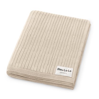 NEW! 100% Luxury Organic Cotton Ribbed Baby Swaddle Blanket