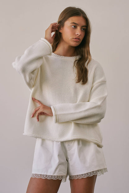 CSW4033 Hudson Cotton Crewneck Sweater