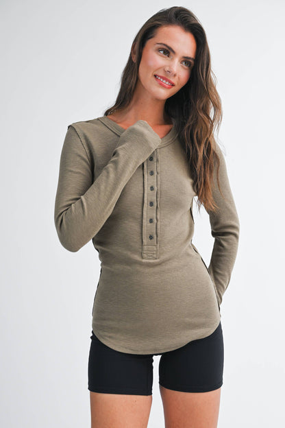 Henley Long Sleeve Top