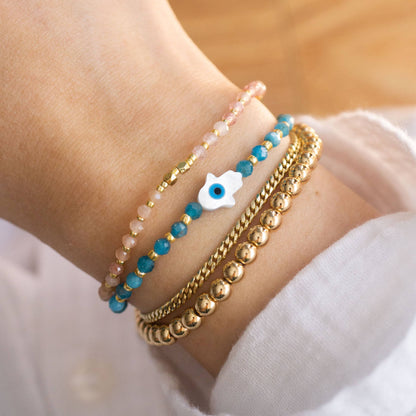 Hamsa Gemstone Bracelet, Apatite
