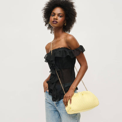 Tate Woven Frame Clutch