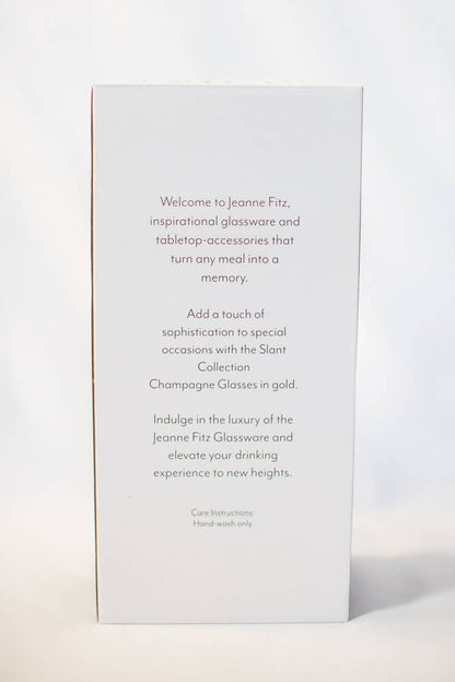 Slant Collection Gold Champagne Glasses, Set of 2