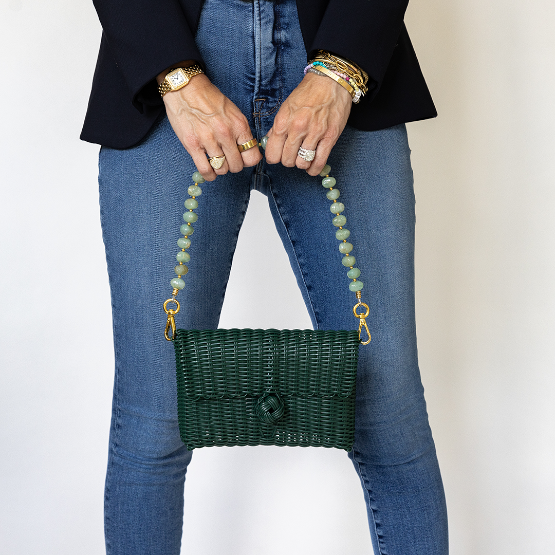 Clutch, Solid in Evergreen