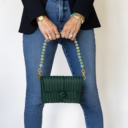 Clutch, Solid in Evergreen