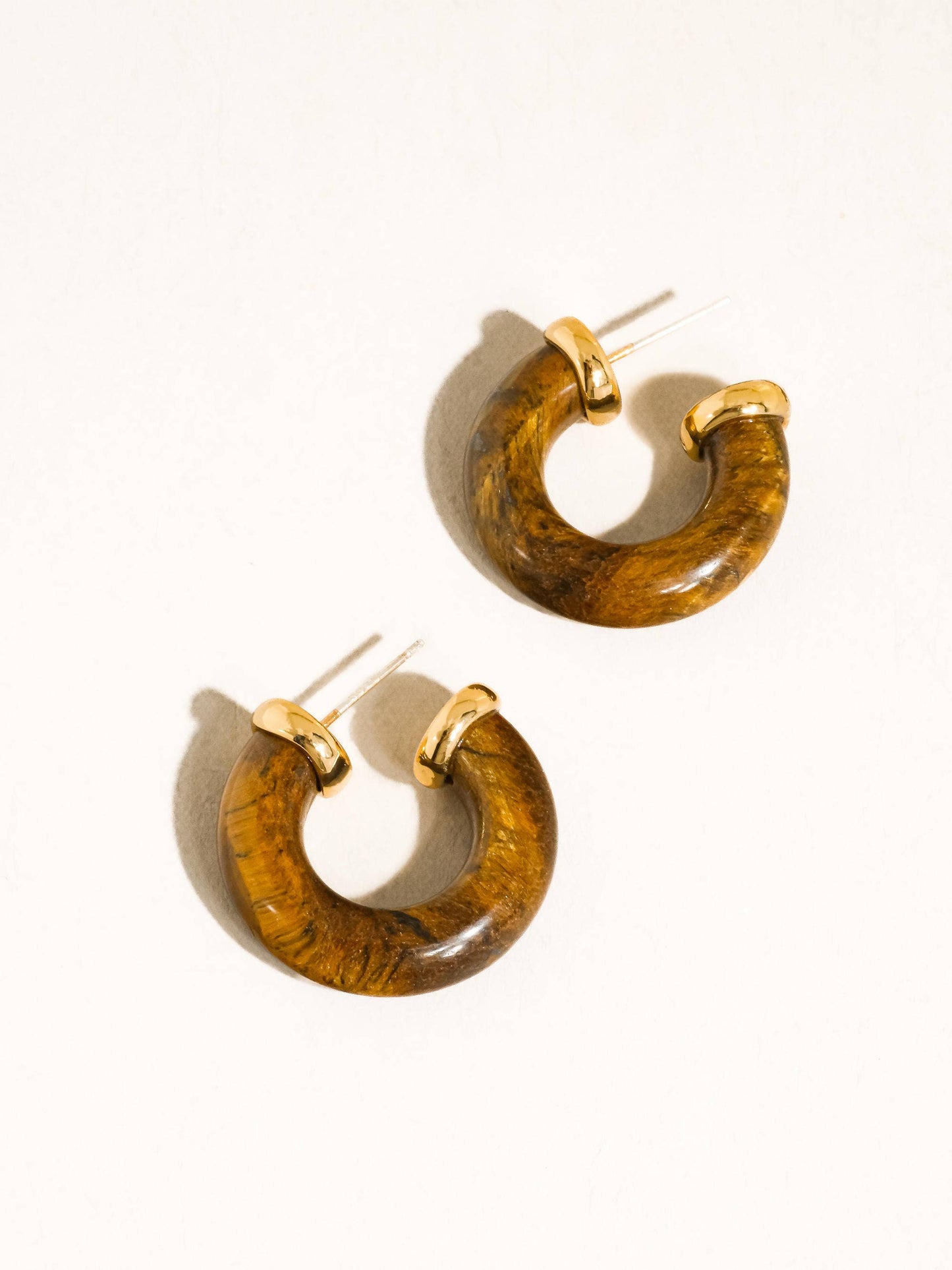 Quinnley 18K Gold Western Natural Stone Hoop Earring