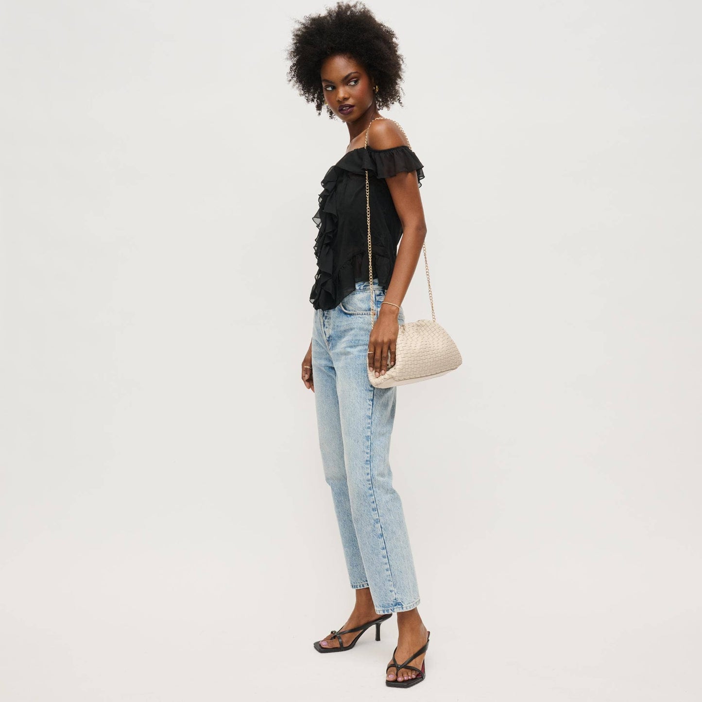 Tate Woven Frame Clutch