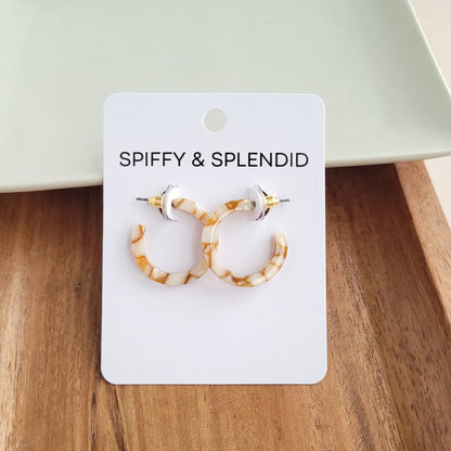 Cam Mini Hoops - Pumpkin Spice // Jewelry, Earrings, Fall