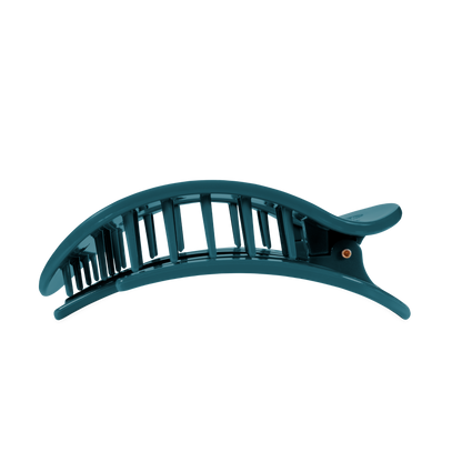Teal With It Large Flat Round Hair Clip