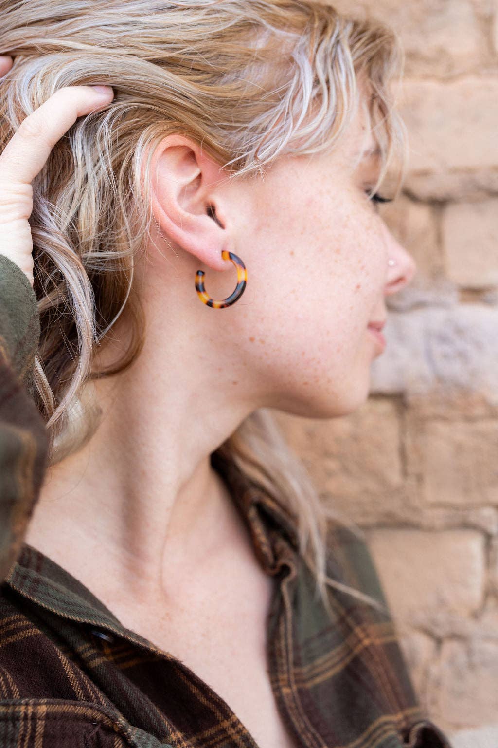 Cam Mini Hoops - Tortoise // Jewelry, Earrings, Fall