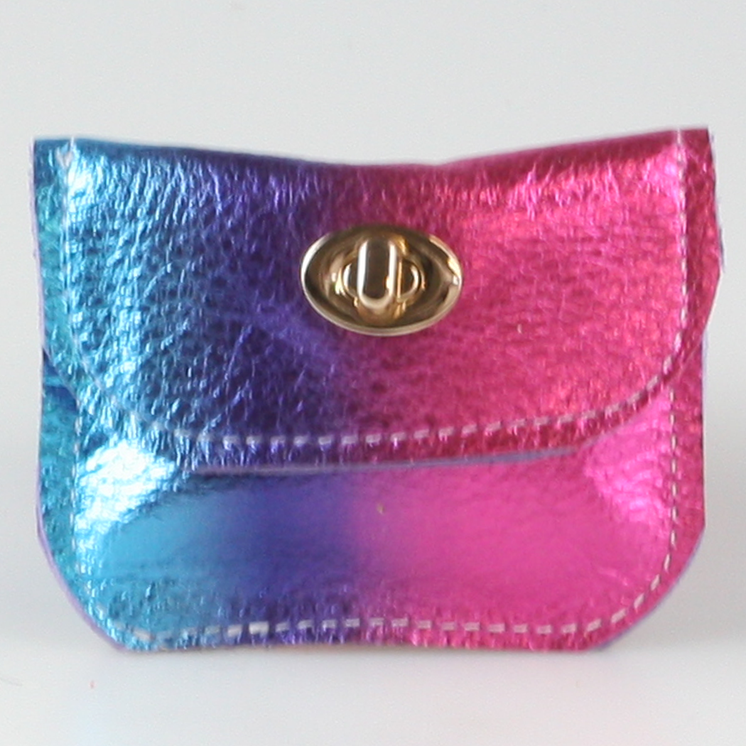 The Turnlock Metallic Leather Wallets: 2sizes!