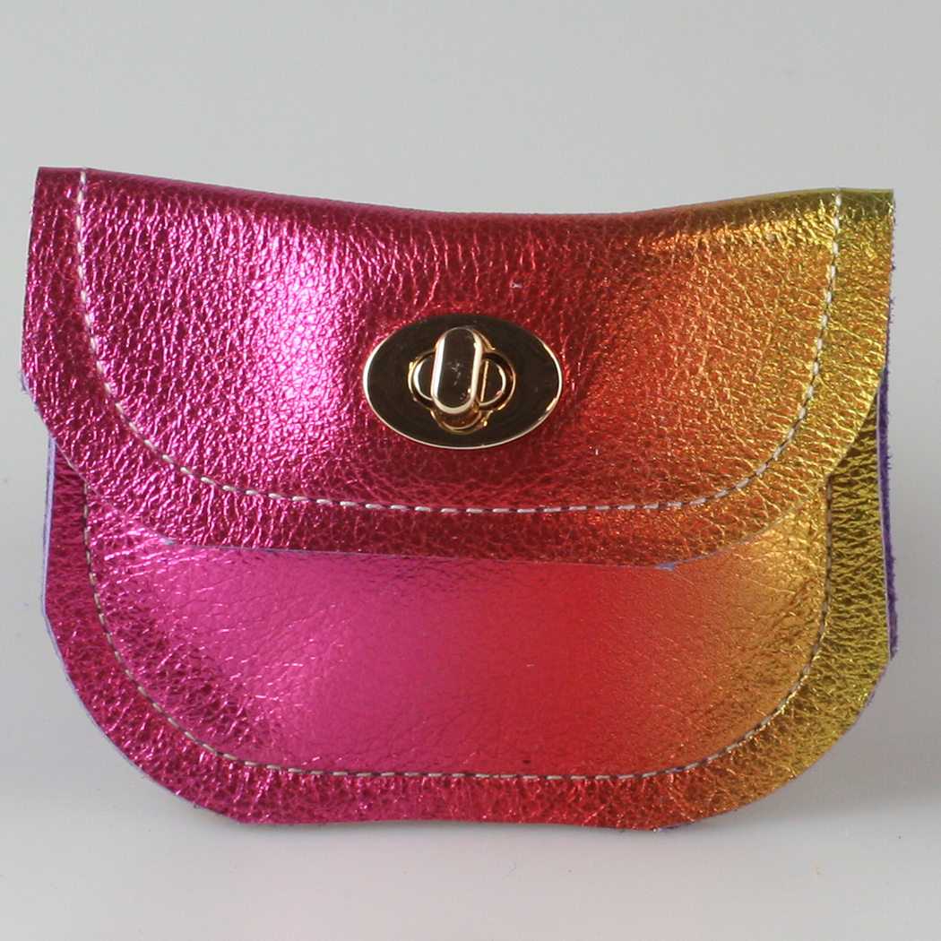 The Turnlock Metallic Leather Wallets: 2sizes!