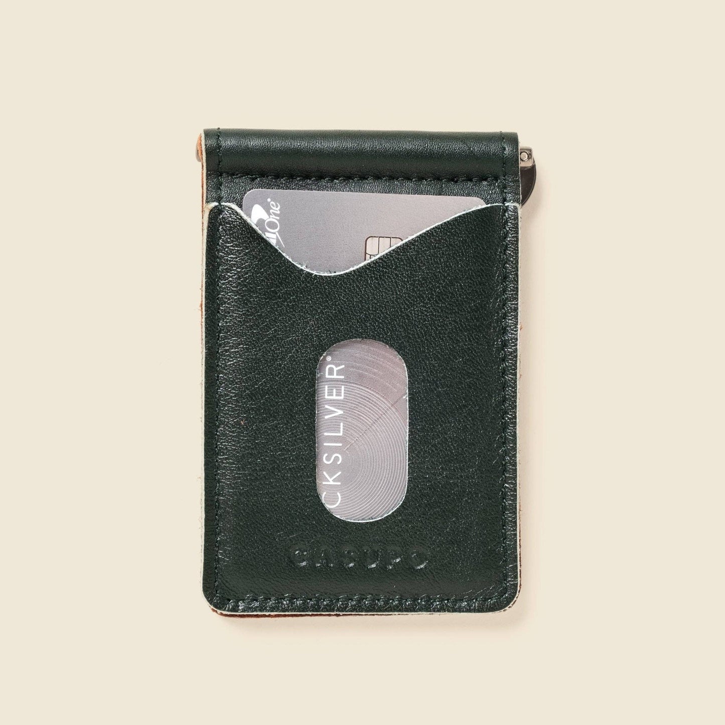 -Money Clip Wallet - Olive Green