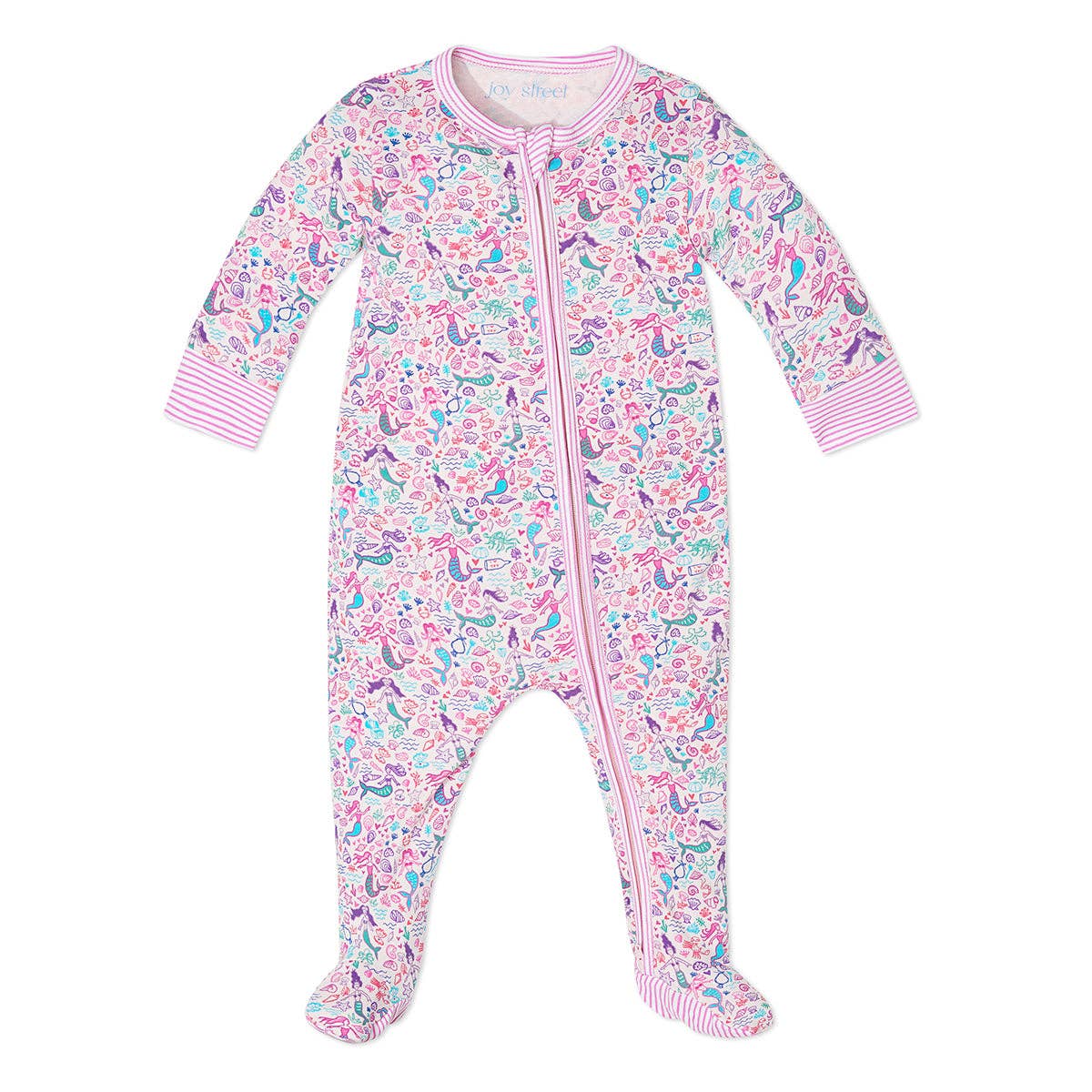 Mermaids Zip Baby Onesie