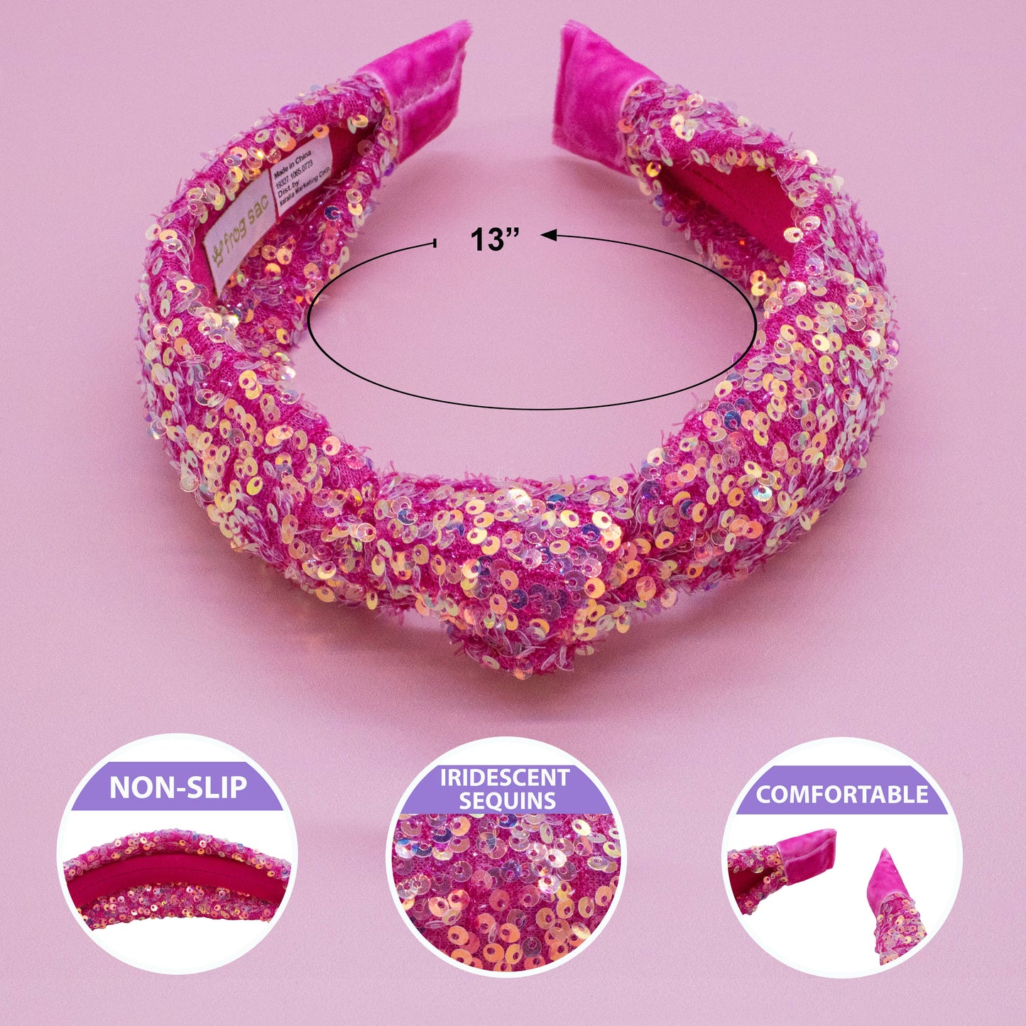 Kids Knot Headband - Sequin Knotted Hair Band Accessories