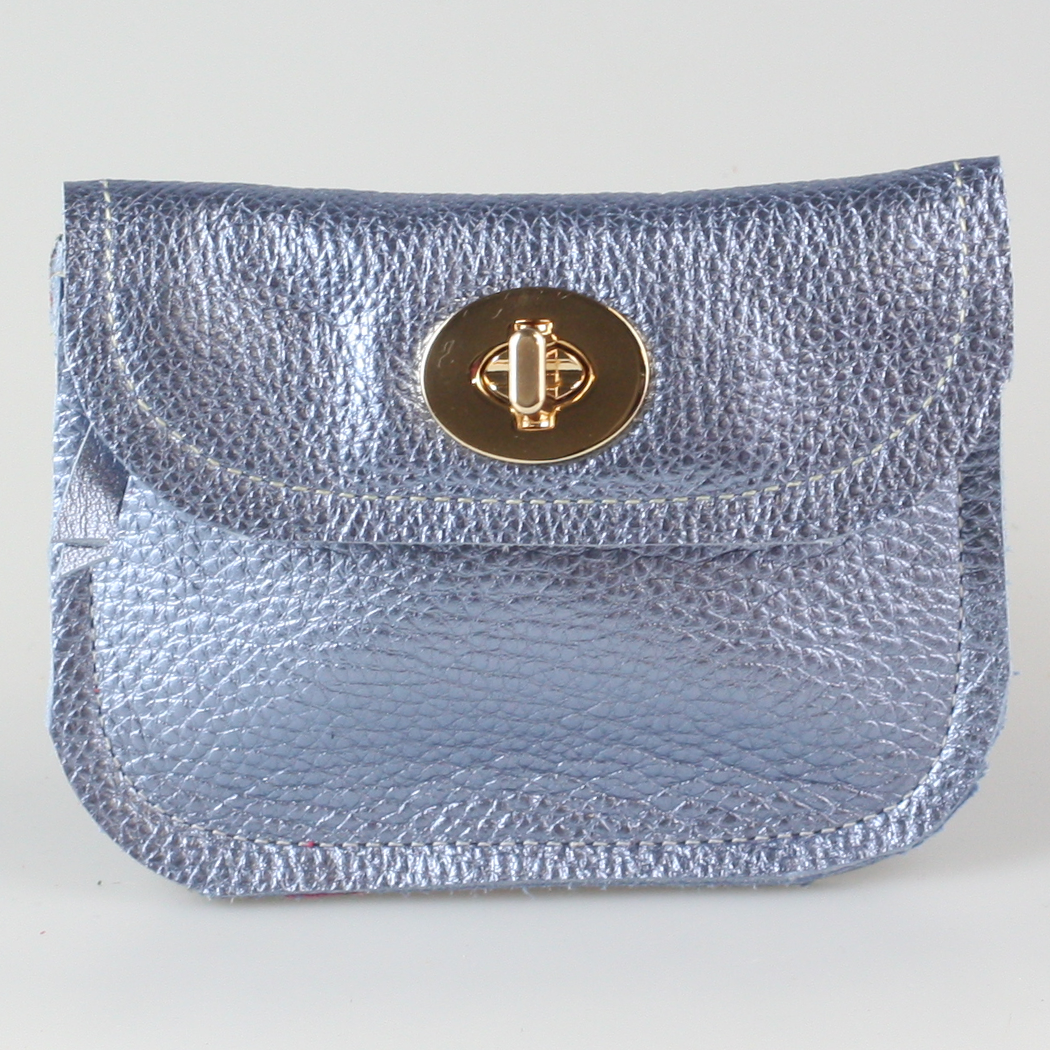 The Turnlock Metallic Leather Wallets: 2sizes!
