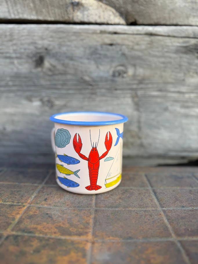 Enamel Coffee & Camp Mug | Salty Seas