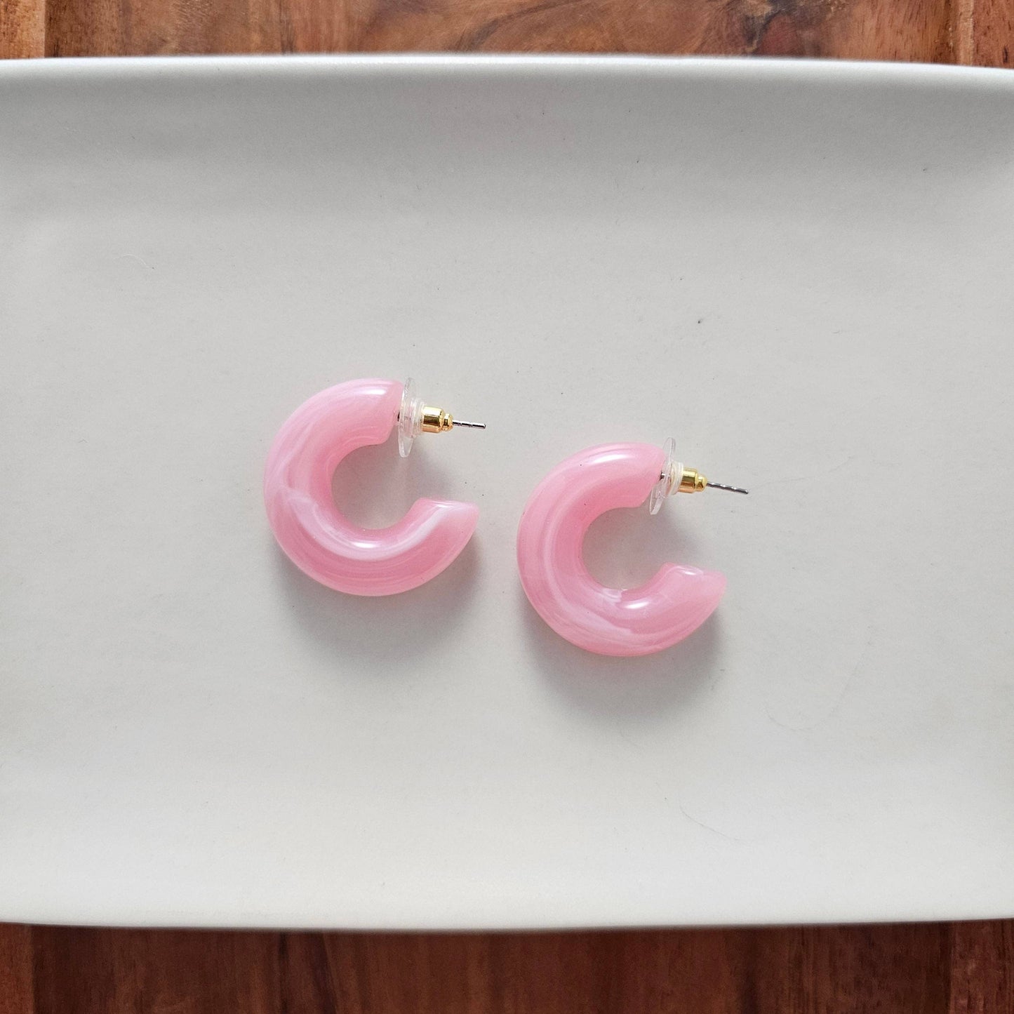 Chloe Hoops - Pink // Jewelry, Earrings