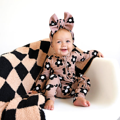 Coco RUFFLE ZIP Bamboo One Piece Flowers Baby Clothing