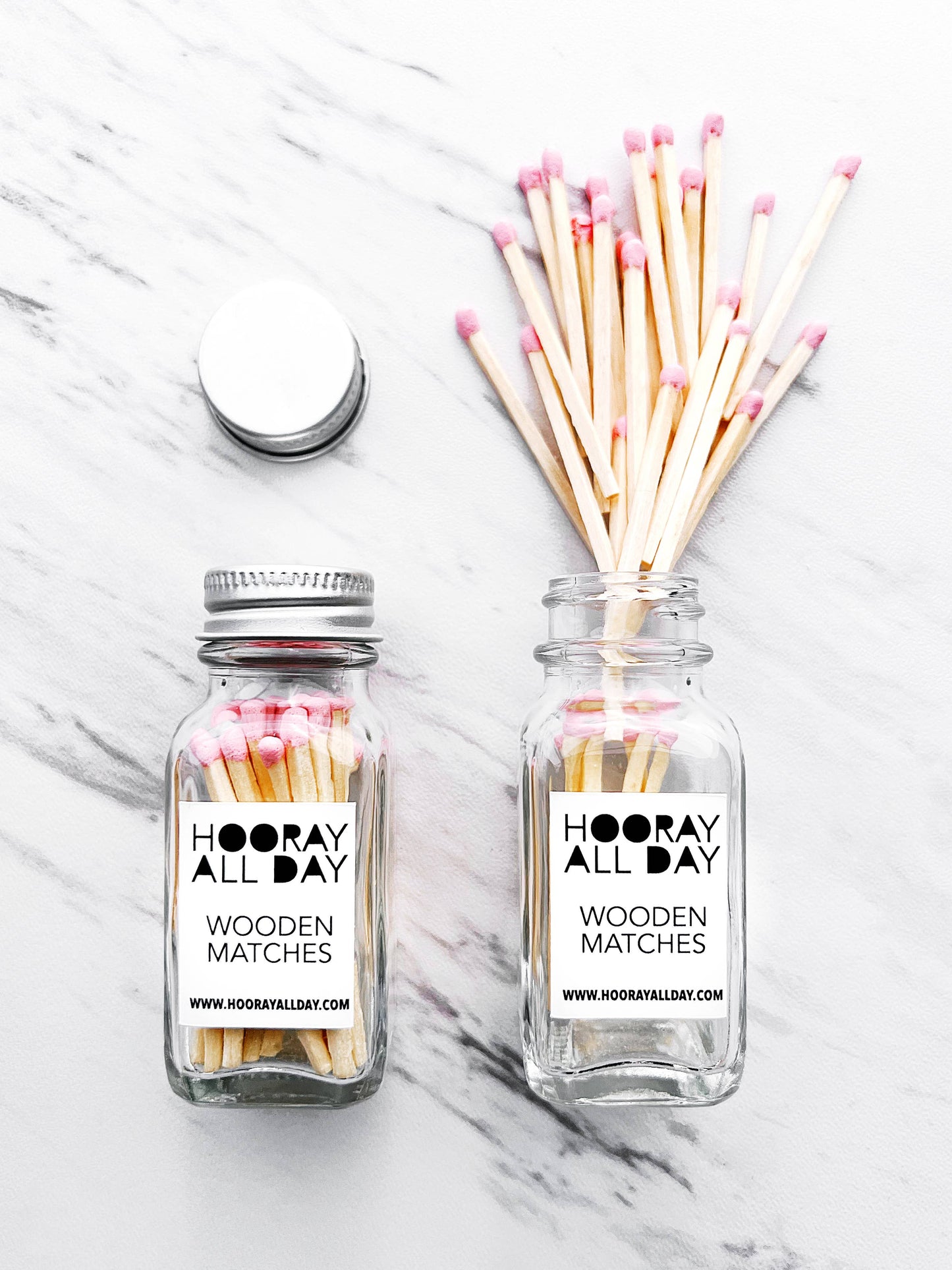 Colorful Wooden Matches In Little Glass Bottle - New Colors!