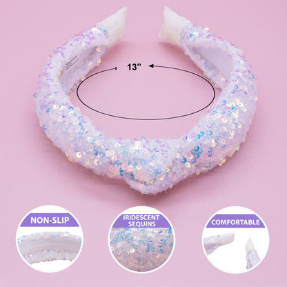 Kids Knot Headband - Sequin Knotted Hair Band Accessories
