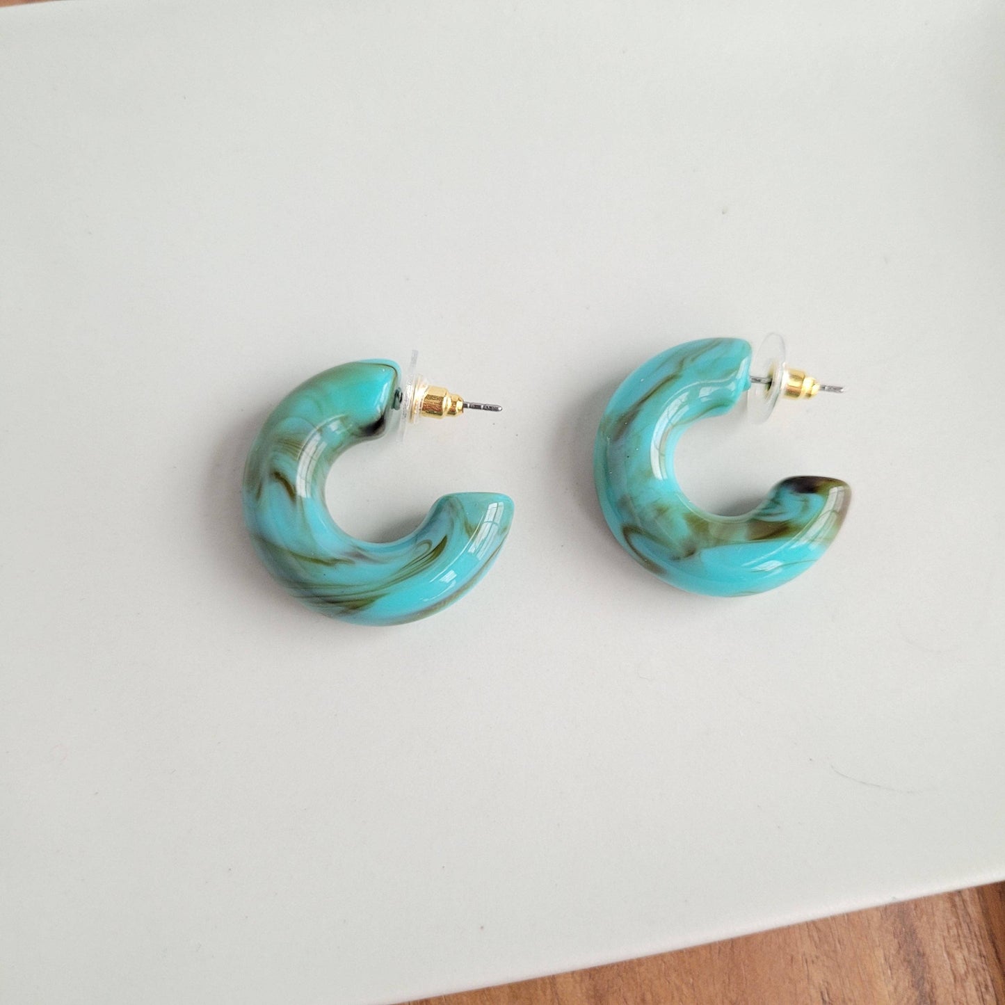 Chloe Hoops - Turquoise // Jewelry, Earrings