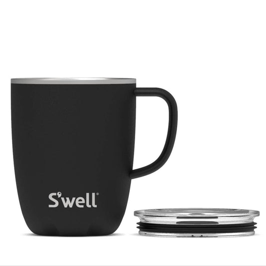 Stainless Steel Black Onyx 12oz Mug with Handle