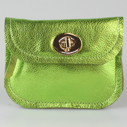 The Turnlock Metallic Leather Wallets: 2sizes!