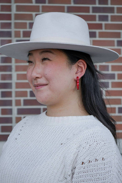 Scarlett Hoops - Crimson Red // Jewelry, Earrings, Fall