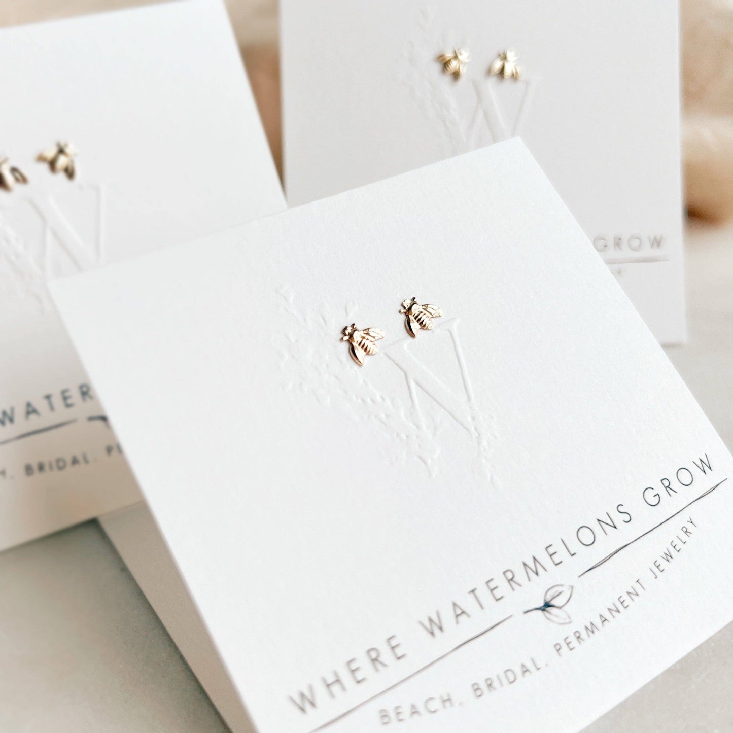 Honey Bee Stud Earrings
