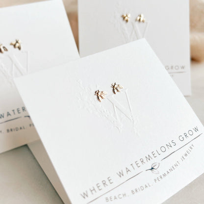 Honey Bee Stud Earrings