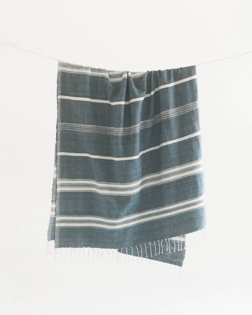 Aden Cotton Throw Blanket | Handwoven in Ethiopia