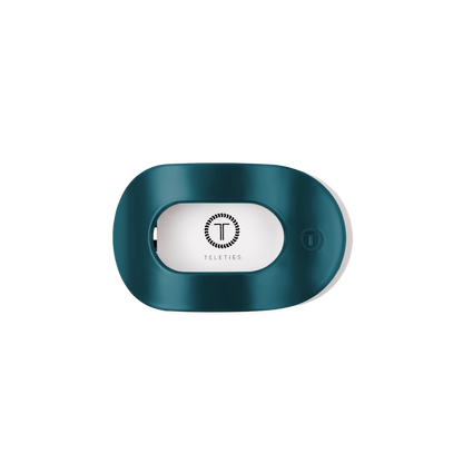 Teal With It Small Flat Round Hair Clip