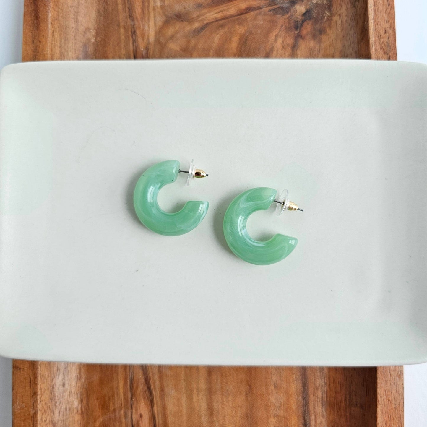 Chloe Hoops - Sage // Jewelry, Earrings, Fall