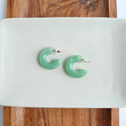 Chloe Hoops - Sage // Jewelry, Earrings, Fall