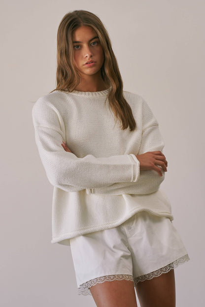 CSW4033 Hudson Cotton Crewneck Sweater