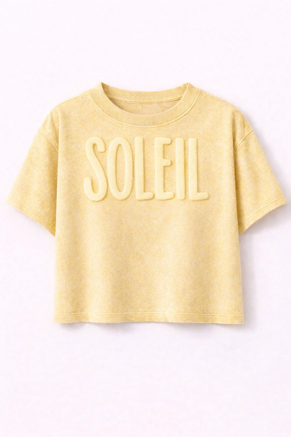 Soleil Puff Print Garment Dye Crop Tee